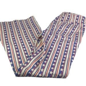 NEW Free People Penny Stars and Stripes Pull On Flare Jeans Flag